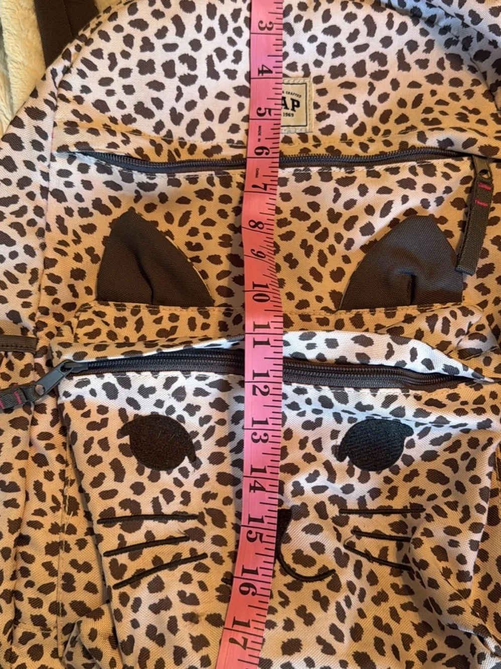 GAP Kids Pink Leopard Cat Print Backpack